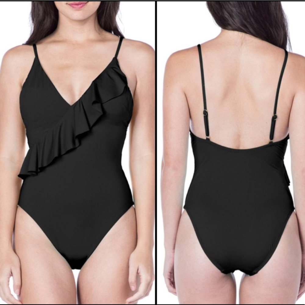 Trina Turk Black Key Solids One-piece Swimsuit